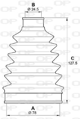 OPEN PARTS gofruotoji membrana, kardaninis velenas SJK7217.00